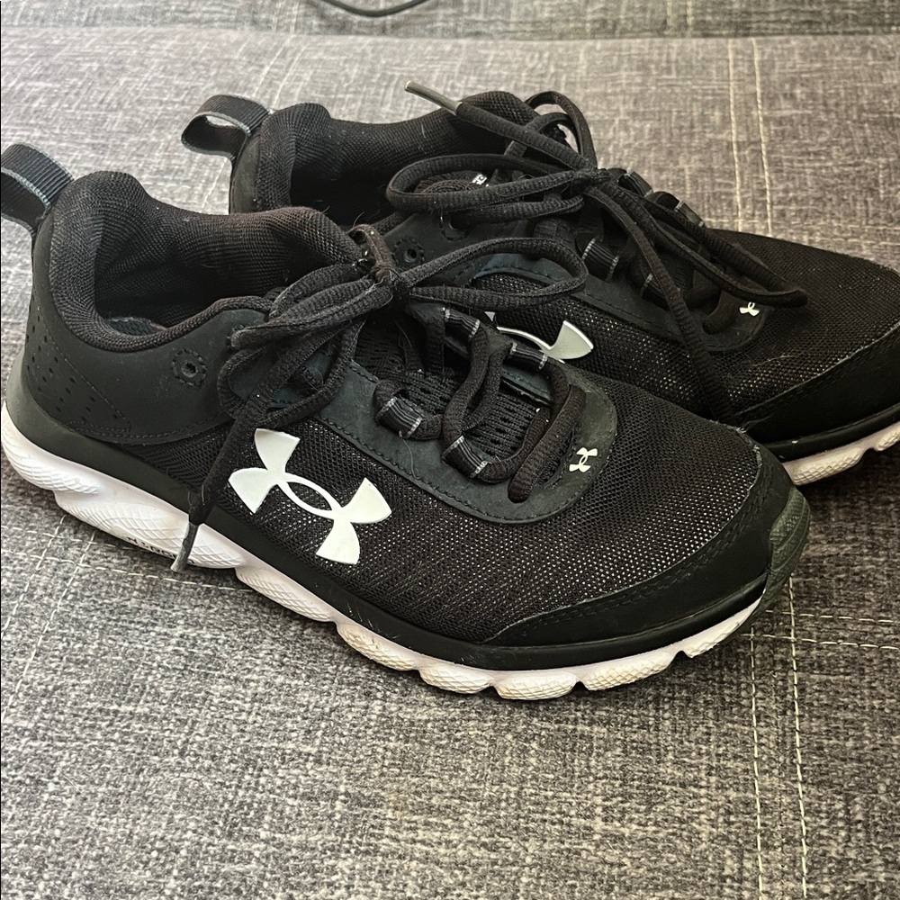 Under Armour Black and White Running Sneakers